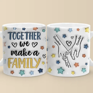 Family Is The Heart Of A Home - Family Personalized Custom 3D Inflated Effect Printed Mug - Gift For Family Members