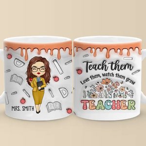 Teaching Is My Superpower - Teacher Personalized Custom 3D Inflated Effect Printed Mug - Gift For Teacher