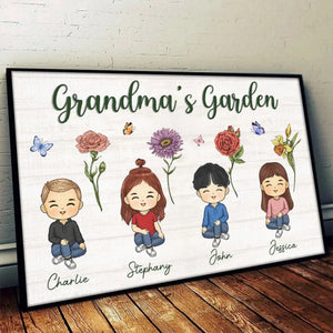 A Grandmother's Love Is Forever And Always - Family Personalized Custom Horizontal Poster - Gift For Grandma