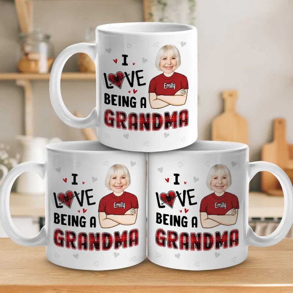 Custom Photo I Love Being A Gigi - Family Personalized Custom Mug - Gift For Mom, Grandma