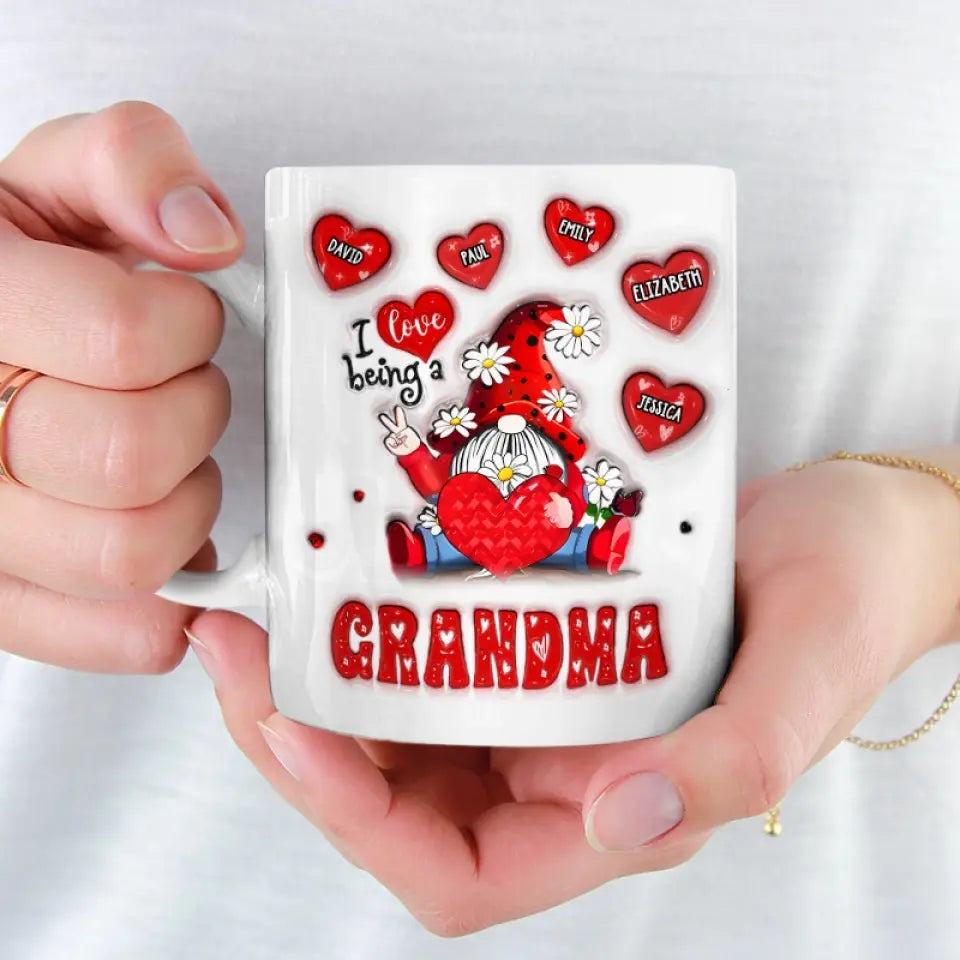 My Favorite People Call Me Grandma - Family Personalized Custom 3D Inflated Effect Printed Mug - Gift For Grandma