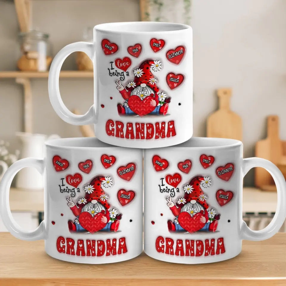 My Favorite People Call Me Grandma - Family Personalized Custom 3D Inflated Effect Printed Mug - Gift For Grandma