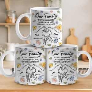 Our Family A Whole Lot Of Love - Family Personalized Custom 3D Inflated Effect Printed Mug - Gift For Family Members