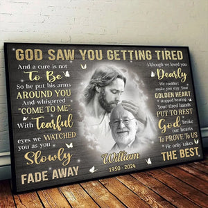 Custom Photo God Loves You No Matter What - Memorial Personalized Custom Horizontal Poster - Sympathy Gift For Family Members