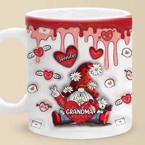 Mommy Knows A Lot But Grandma Knows Everything - Family Personalized Custom 3D Inflated Effect Printed Mug - Gift For Grandma