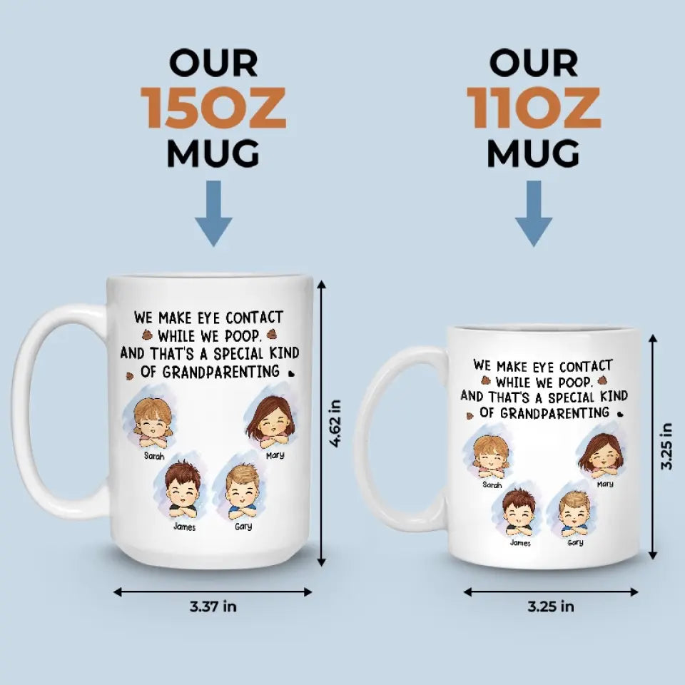 True Love Is, Talking Through Eye Contact - Family Personalized Custom Mug - Gift For Family Members
