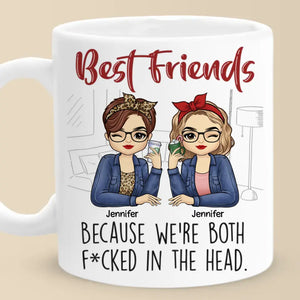 Happiness Looks Good On Us - Bestie Personalized Custom Mug - Gift For Best Friends, BFF, Sisters