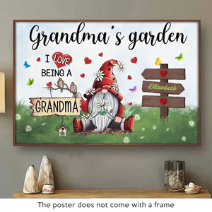 Love Being A Grandma - Family Personalized Custom Horizontal Poster - Mother's Day, Gift For Mom, Grandma