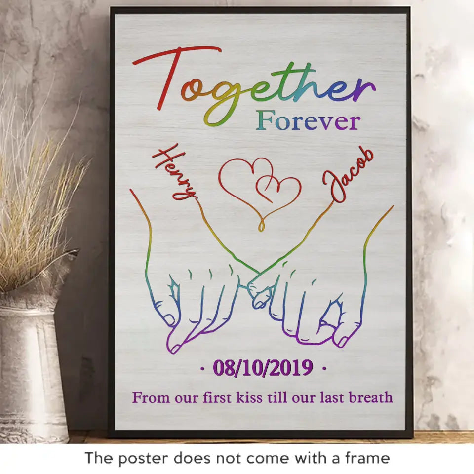 Proud To Love Who I Love, LGBTQ+ Couples - Gift For Couples, Personalized Vertical Poster