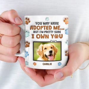 Custom Photo Dogs Never Bite Me, Just Humans - Dog & Cat Personalized Custom 3D Inflated Effect Printed Mug - Gift For Pet Owners, Pet Lovers