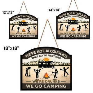 This Side Of The Campground - Camping Personalized Custom Shaped Home Decor Wood Sign - House Warming Gift For Best Friends, BFF, Camping Lovers