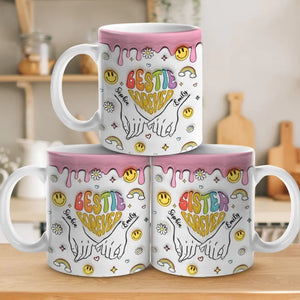 One Soul, Two Bodies - Bestie Personalized Custom 3D Inflated Effect Printed Mug - Gift For Best Friends, BFF, Sisters