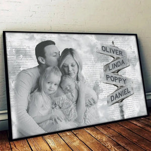 Custom Photo Cherish Every Moment - Family Personalized Custom Horizontal Poster - Gift For Family Members