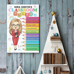 Keep Calm And Follow The Rules - Teacher Personalized Custom Vertical Poster - Gift For Teacher