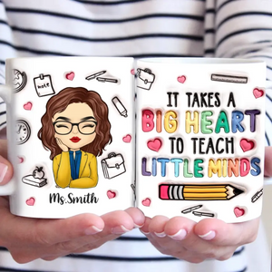 Shaping Minds, Inspiring Futures - Teacher Personalized Custom 3D Inflated Effect Printed Mug - Gift For Teacher