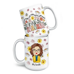 It Takes A Big Heart To Shape Little Minds - Teacher Personalized Custom 3D Inflated Effect Printed Mug - Gift For Teacher