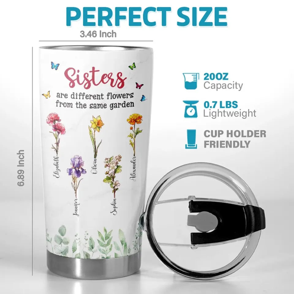A Garden's Proud Display - Bestie Personalized Custom Tumbler - Gift For Best Friends, BFF, Sisters