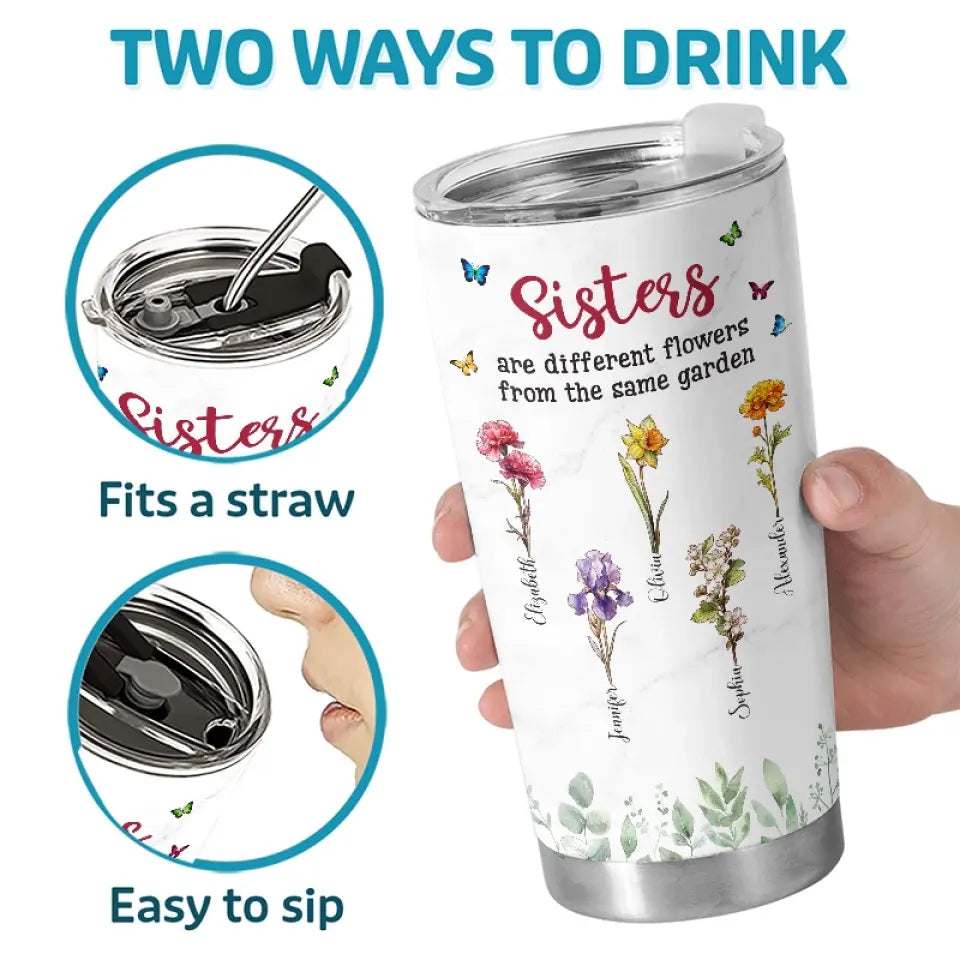 A Garden's Proud Display - Bestie Personalized Custom Tumbler - Gift For Best Friends, BFF, Sisters