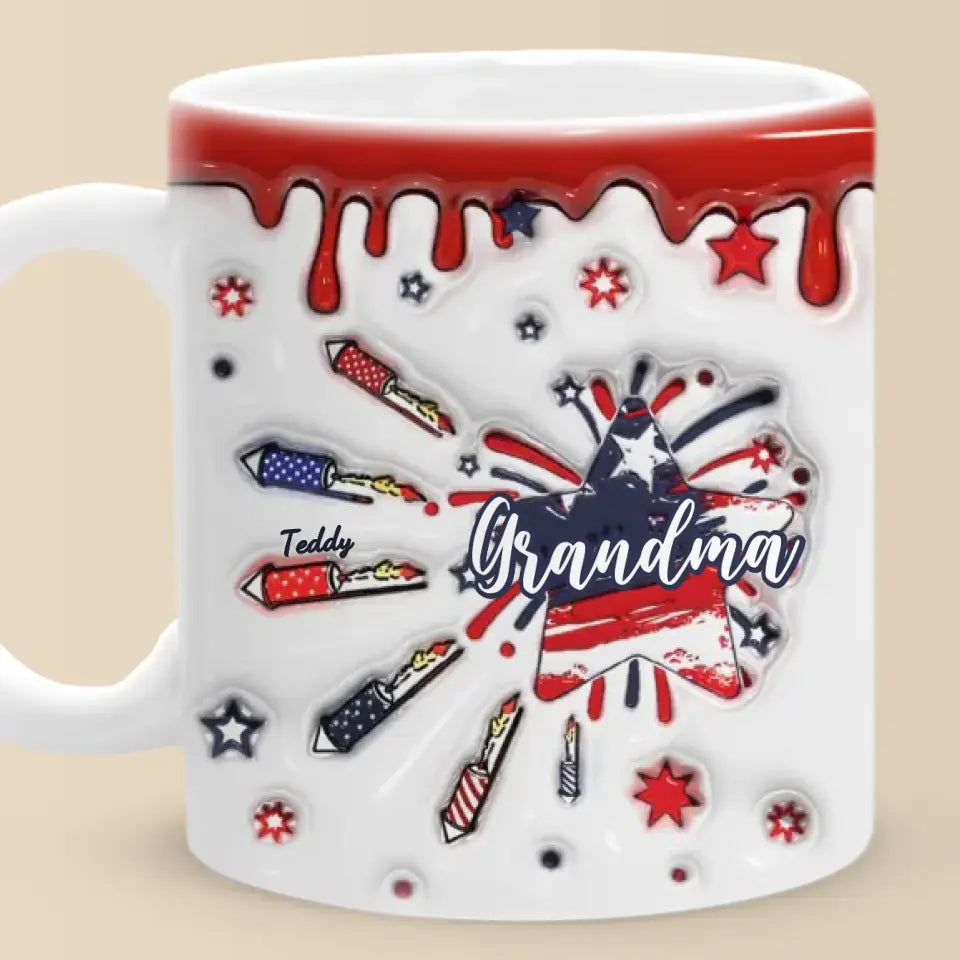 The Best Moms Get Promoted To Grandma - Family Personalized Custom 3D Inflated Effect Printed Mug - Gift For Mom, Grandma