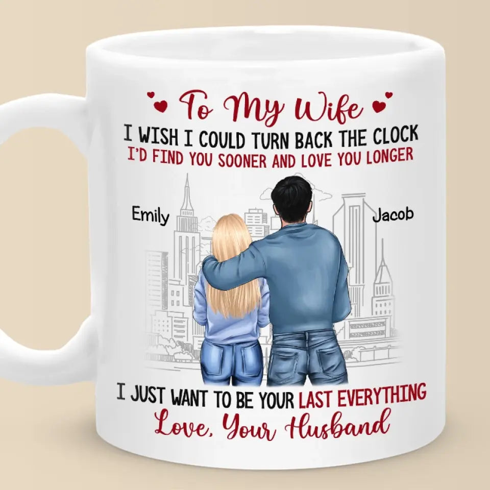 A True Love Story Never Ends - Couple Personalized Custom Mug - Gift For Husband Wife, Anniversary