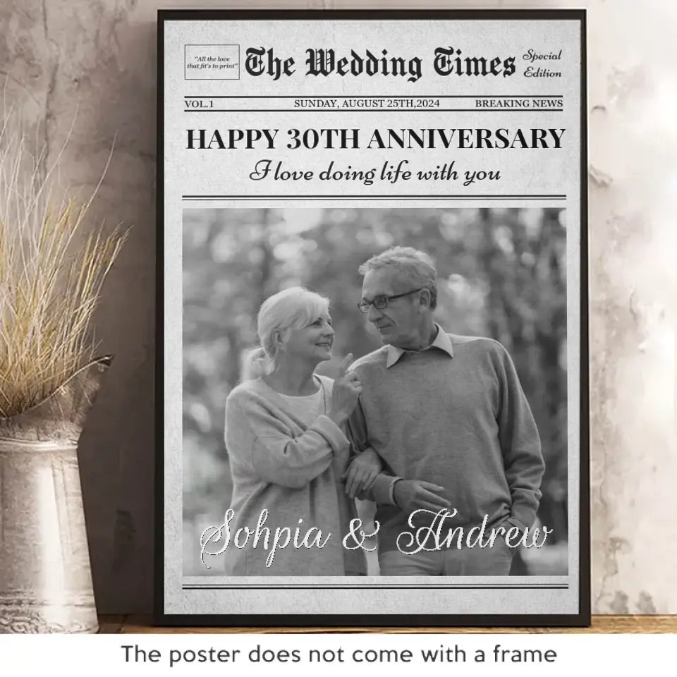 Custom Photo I Love Doing Life With You - Couple Personalized Custom Vertical Poster - Gift For Husband Wife, Anniversary