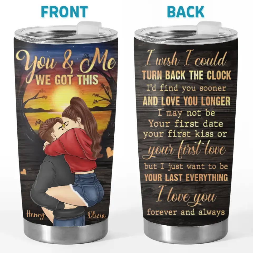 I Love You Forever And Always - Couple Personalized Custom Tumbler - Gift For Husband Wife, Anniversary