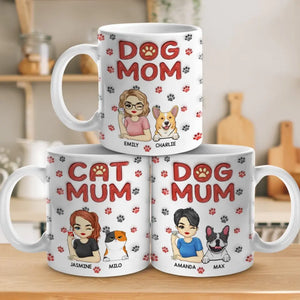 Life Is Hard, Pets Make It Better - Dog & Cat Personalized Custom 3D Inflated Effect Printed Mug - Gift For Pet Owners, Pet Lovers