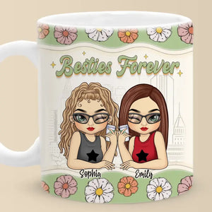 My Dear Friend - Bestie Personalized Custom 3D Inflated Effect Printed Mug - Gift For Best Friends, BFF, Sisters