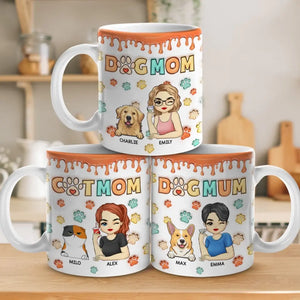 My Kids Have Paws - Dog & Cat Personalized Custom 3D Inflated Effect Printed Mug - Gift For Pet Owners, Pet Lovers