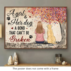 A Bond That Can't Be Broken - Memorial Personalized Custom Horizontal Poster - Sympathy Gift For Pet Owners, Pet Lovers