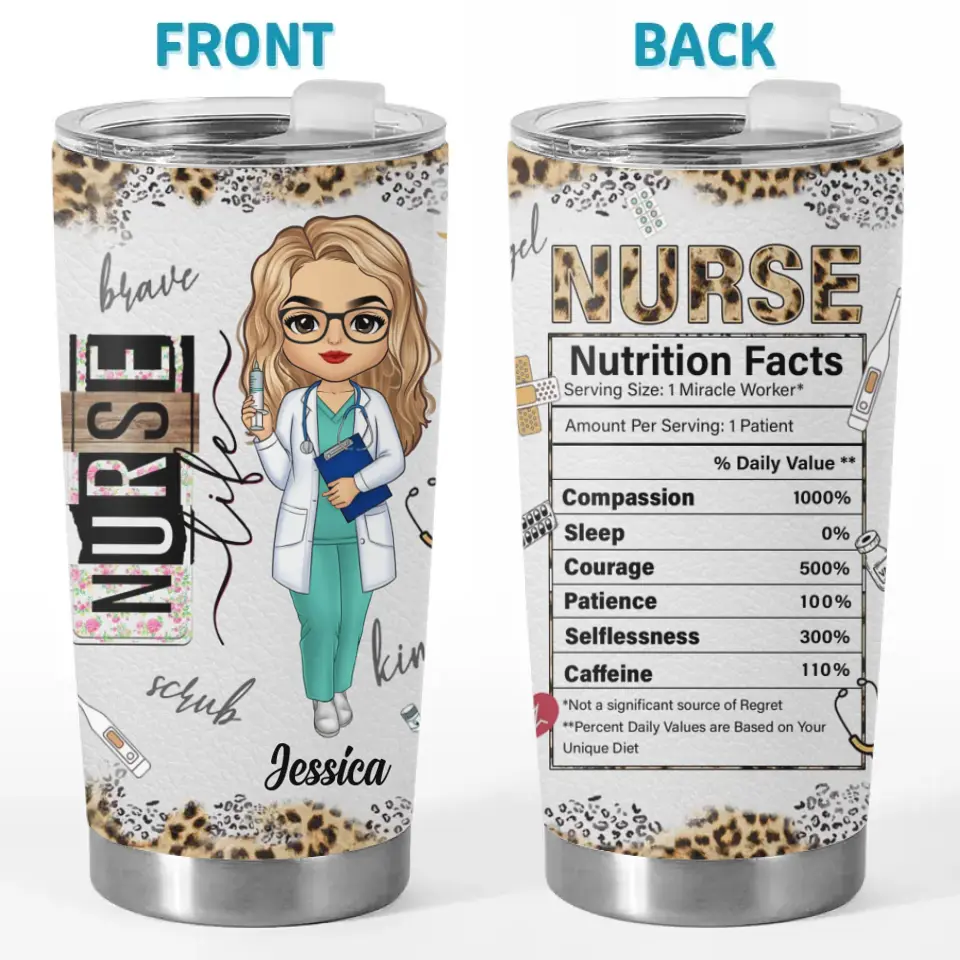 The Real Superheroes Of Our Healthcare System - Nurse Personalized Custom Tumbler - Appreciation, Thank You Gift, Nurse Life