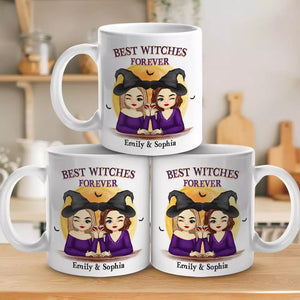 Best Witches Forever - Bestie Personalized Custom Mug - Halloween Gift For Best Friends, BFF, Sisters