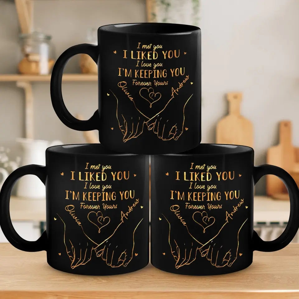 You’ll Always Be My Favorite Person - Couple Personalized Custom Black Mug - Gift For Husband Wife, Anniversary