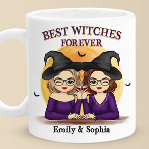 Best Witches Forever - Bestie Personalized Custom Mug - Halloween Gift For Best Friends, BFF, Sisters