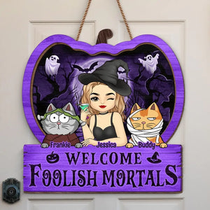 Hope You Have A Purr-fectly Happy Halloween - Cat Personalized Custom Home Decor Wood Sign - Halloween Gift For Pet Owners, Pet Lovers