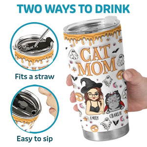 Time To Put On My Halloween Costume - Cat Personalized Custom 3D Inflated Effect Printed Tumbler - Halloween Gift For Pet Owners, Pet Lovers