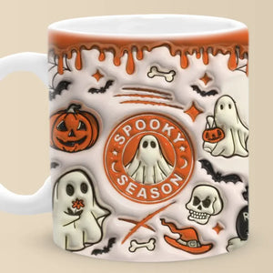 A Haunted Home Is A Happy Home - Family 3D Inflated Effect Printed Mug - Halloween Gift For Family Members