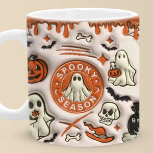 A Haunted Home Is A Happy Home - Family 3D Inflated Effect Printed Mug - Halloween Gift For Family Members