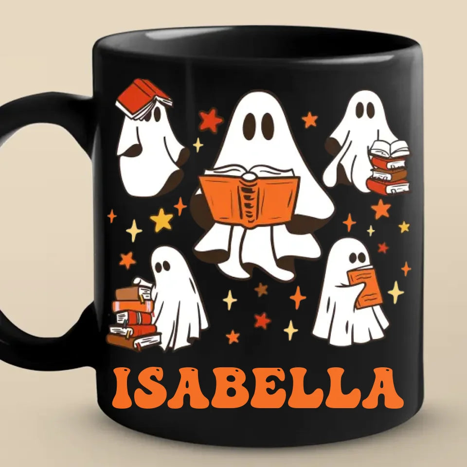 Ghosts Have The Most Fun - Family Personalized Custom Black Mug - Halloween Gift For Family Members