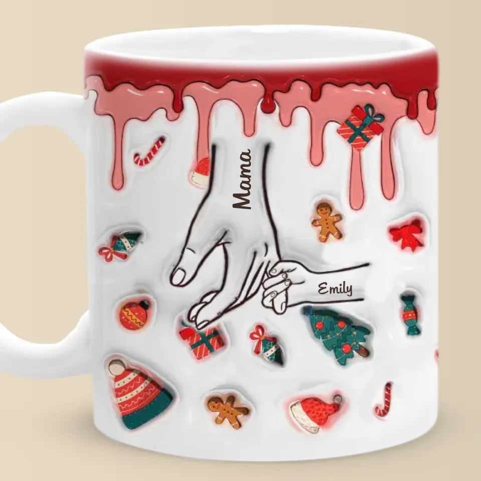 A Thoughtful Way To Brighten Her Mornings Each Day - Family Personalized Custom 3D Inflated Effect Printed Mug - Christmas Gift For Gift For Mom, Grandma