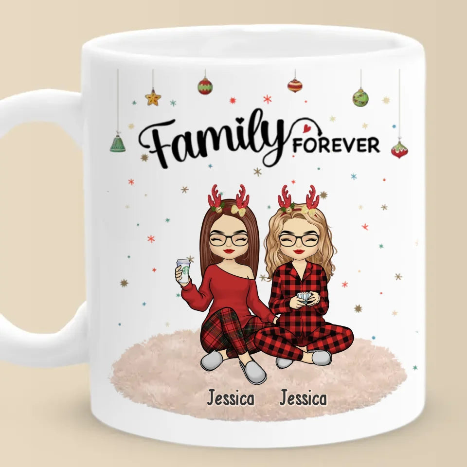 Family Makes Christmas Feel Magical - Family Personalized Custom Mug - Christmas Gift For Family Members