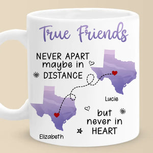 True Friendship Resists Time - Besties Personalized Custom Mug - Gift For Best Friends, BFF, Sisters