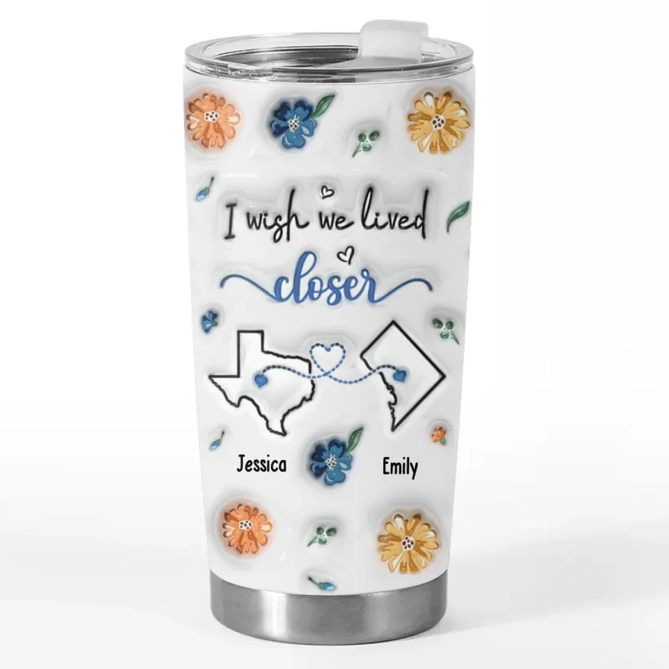 You Are A Sister To My Heart - Bestie Personalized Custom 3D Inflated Effect Printed Tumbler - Gift For Best Friends, BFF, Sisters