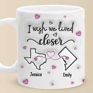 Far But Never Forgotten - Bestie Personalized Custom 3D Inflated Effect Printed Mug - Gift For Best Friends, BFF, Sisters