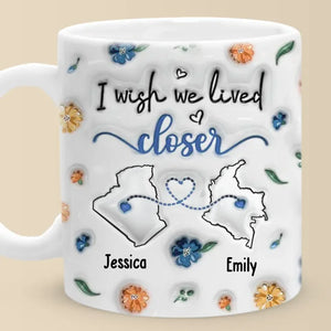 No Distance Can Dim The Light Of Our Friendship - Bestie Personalized Custom 3D Inflated Effect Printed Mug - Gift For Best Friends, BFF, Sisters