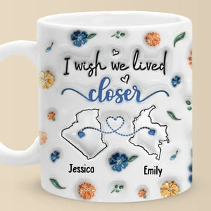 No Distance Can Dim The Light Of Our Friendship - Bestie Personalized Custom 3D Inflated Effect Printed Mug - Gift For Best Friends, BFF, Sisters