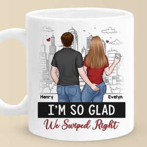 In Your Touch, I Find My Home - Couple Personalized Custom Mug - Gift For Husband Wife, Anniversary