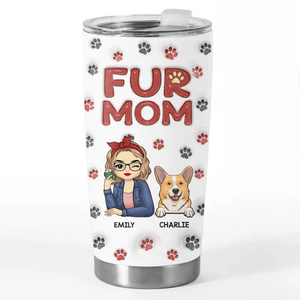 A Piece Of My Heart - Dog & Cat Personalized Custom 3D Inflated Effect Printed Tumbler - Gift For Pet Owners, Pet Lovers