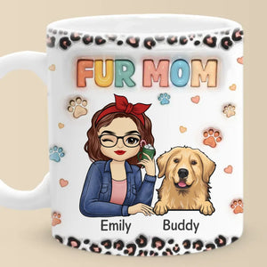 Paws And Joy Make Christmas Bright - Dog & Cat Personalized Custom 3D Inflated Effect Printed Mug - Christmas Gift For Pet Owners, Pet Lovers