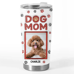 Custom Photo A Little Fur Can Brighten Even The Gloomiest Days - Dog & Cat Personalized Custom 3D Inflated Effect Printed Tumbler - Gift For Pet Owners, Pet Lovers